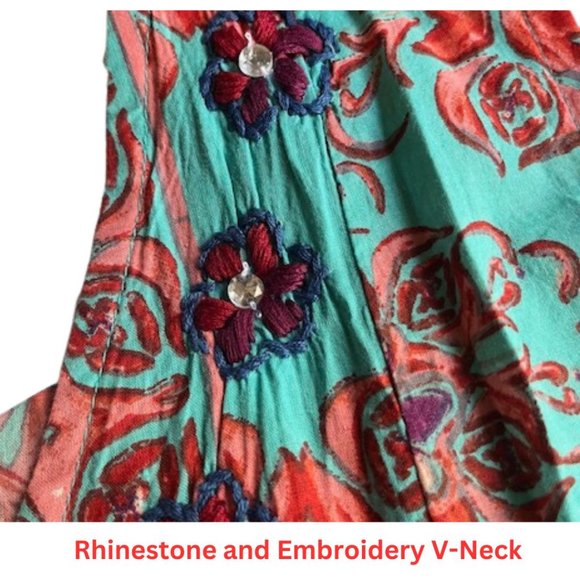 Women’s NWT Printed Maxi Dress with Adjustable Corset Back. - Picture 6 of 9